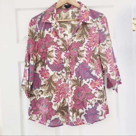 Ann Taylor Tops - 3/$20 Ann Taylor Woven Button Down Floral -14